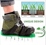 Firlar ガーデンスパイク 芝 スパイクガーデンスパイク 芝生穴あけ用 足取り付け 履くタイプ 樹脂一体成形 高強度 軽量化 6つのベルト 強固 耐久性 1組