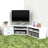 テレビ台 コーナーテレビ台 3点セット 組替え自由 37型 ホワイト