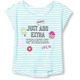 THE CHILDREN'S PLACE(ザ・チルドレンズプレイス) シークイン グラフィック ストライプ トップ ブルー ラディアンス トップス半袖Tシャツ 5～6歳【並行輸入】