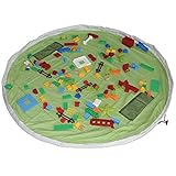 iDili Play Mat and Toy Storage Bag Large Size 60 Inches Diameter Sturdy Canvas Material (Green) [並行輸