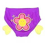 赤ちゃんの水泳トランク漫画再利用可能な水泳おむつ、花 L