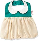 ニヴァ niva おしゃれスタイ・ビブ 女の子用 リトルレディ グリーン×アイボリー