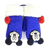ミッキーマウスの ミニーマウス 冬 ベビー キッズ 幼児 手袋 子供手袋 毛糸 ミトン ニットグローブ ニット 手袋 ミトン グローブ 防寒 防風 保温効果 クリスマスプレゼント ギフト (2〜5歳)