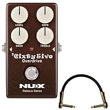 エフェクター オーバードライブ NUX '6ixty5ive OD Classic Black Panel Fenderアンプのパンチの効いたクリアなトーン + L型パッチケーブル 15cm