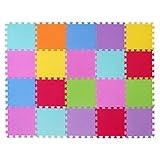 Meiqicool EVA Foam Puzzle Play Mat for Baby - Non Toxic Interlocking Soft Floor Tiles - Kids Toddler