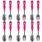 Zak 。( 12pc ) Hello Kitty Flatwareセット子供用銀食器スプーン&フォークサンリオ食器、6セット ピンク HKIZ-3180