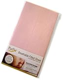 PurFlo 120cm x 60cm Organic Cotton Breathable Fitted Cot Sheet (Light Pink) by PurFlo