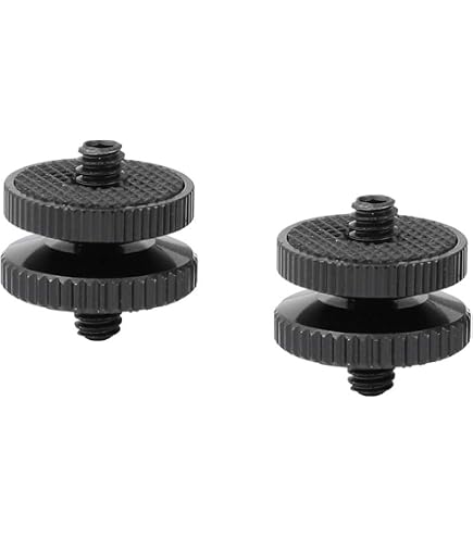 LEONTOOL 2-Pack M4 X 20mm Adjustable Thumb Lever Screw – Single Wing, Spring-Loaded Rotating Knob For Camera Equipment (Black)
