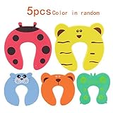 Children Safety No Finger Pinch Foam Door Stopper. Colorful Cartoon Animal Cushion - Ramdom Bundled 