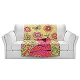 ブランケットウルトラソフトFuzzy 4サイズ！DIANOCHEデザインから、型破り、ピンク猫バタフライホームDecor Unique Designer芸術的スタイリッシュな寝室アイデアCouch T