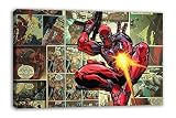 Marvel Deadpool Wade Wilson Superhero Comic Stripキャンバス壁アート 30" X 18" DP_1970