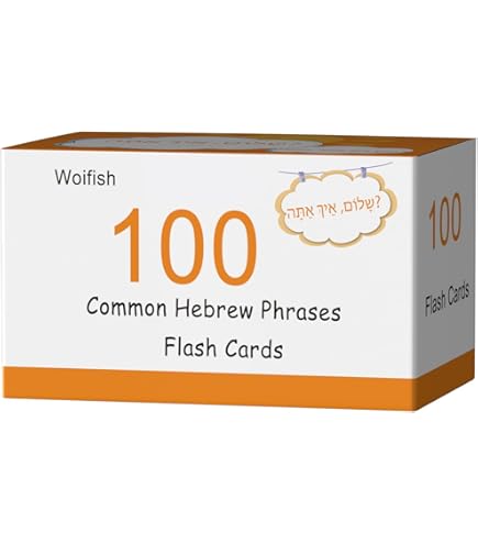 Lingo Hebrew Playing Cards - Learn Hebrew Vocabulary Flashcards With 52 Essential Translations