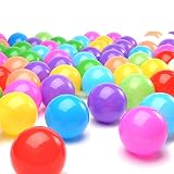 海洋ボール、t-treesカラフルなソフトプラスチック海洋ボールベビーキッドおもちゃSwim Pit Toy Funボールゲームギフトフタル酸非毒性のベビーキッズテントSwim Toysボール 100