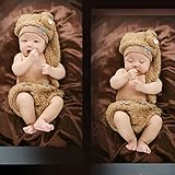 0-1歳に合う 撮影写真 ベビー 幼児 セット クマ飾り 帽子+パンツ 0-1歳に合う 【1点】