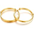 Ethlyn 2pcs/lot 18K Gold Plated Kids Baby Expandable Adjustable Charm Bangles &bracelets Birthday gifts for little girls boys