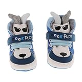 Prettyia SZ0-1　　赤ちゃん　女の子　幼児靴　　ソフトソール　　プレウォーカー　　シューズ　　アンチスリップ　　出産お祝い　　全3サイズ2色 - 青, M