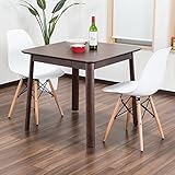 【ダイニングセット 2人】デザイナーズ・デザイン ★ イームズチェア カフェスタイル 2人用 ダイニングテーブルセット DSW 3点セット シェルチェア リプロダクト 色：ホワイト