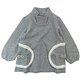 【秋冬物】 nico hrat(ニコフラート) 30/10裏毛+ボアフリルタートルトレーナー 110cm /MG NO.B-250369