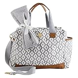 【 Mud Pie マッドパイ 】 マザーズバッグ おむつ替えシート付き 60×33×18cm (8613221/グレー) ママバッグ ダイアパーバッグ [並行輸入品]