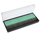 uxcell　 軸付き砥石 ダイヤモンド研削ビットセット　テーパーポイント　合金素材　143 x 60 x 20mm　30枚入り