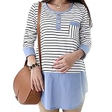 (マーシェル) Marshel 産前 産後 妊婦用 ボーダー マリンルック トップス 全3サイズ XL