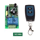 Prettygood7 コントロール スイッチ ブラック ワイヤレス リモコン付き 220V 315MHz リモート