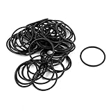 uxcell ラバー製Oリング オーリング グルミット 防熱シールリング ブラック 50個入 20x1.2mm