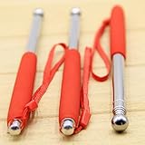 伸縮 式 打音 診断 打診 棒 5段階 ステンレス 管 最長 1m 収納時 24cm ゴム グリップ 3色 (赤 レッド)