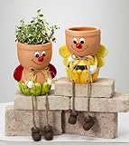 カントリードール　ミツバチ＆てんとう虫　プランター　S　4個セット