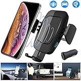 車載 Qi ワイヤレス充電器 オートホールド式 車載ホルダー SENDOWTEK QC3.0 急速充電 10W/7.5W/5W ワンタッチ 車載 スマホホルダー スマホスタンド 片手操作 360度回転 粘着式&吹き出し口両用 着脱簡単 6-9.5インチ iPhone X/ XS/ XR/ XS Max/ 8 / 8 Plu Galaxy S9 /S9 Plus note8 /S8 /S8+ /S7 /S7 Edge note 5 /S6 Edge Plus 多機種に対応 おまけに添えるQC3.0シガーソケット