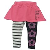 【秋冬物】 CHILD CHAMP(チャイルド チャンプ) スラブ裏毛×スラブストレッチ天竺ボーダー花スカッツ 95cm /P NO.C-86153307