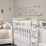 Read Me a Story Vinyl Wall Decal for Girl Boy Baby Nursery Wall Quote Poem Saying Wall Art (46x21" W
