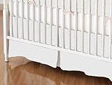 SheetWorld - MINI Crib Skirt (24 x 39) - White Swiss Dot Jersey Knit - Made In USA by sheetworld