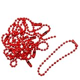 [KUKU工房] カラーボールチェーン キーチェーン ハンドメイド 材料 パーツ 11cm 10本セット (14.レッド)