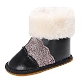 Tovadoo ベビーシューズ ブーツ プリンセス 女の子 秋冬 多色 暖かい おしゃれ 滑り止め 歩行練習 つま先保護 ギフト 0-18ヶ月