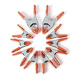 PONY スチールスプリングクランプセット 強力クランプ 木工 金属加工の仮止め 接着作業 模型製作用 材料固定 がっちりキャッチ 10個組