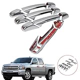 （ベンマロ）BENMALL　シボレー　 GMCユーコン　シボレー郊外　ボレーシルバラード　カバー　2007-2014 GMC Yukon XLに合う　ドアハンドルカバー（キーホールなし）