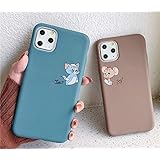 Amazon Saymi S トムとジェリー Iphone ケース 携帯カバー 携帯ケース スマホ キャラクター かわいい くすみカラー ブルー 青 茶色 ブラウン 韓国 人気 Iphone7 8 7 8plus X Xs Xr Iphone11 11pro 11promax 12 12pro 12promax 12mini Iphone7 8 くすみブラウン Jerry