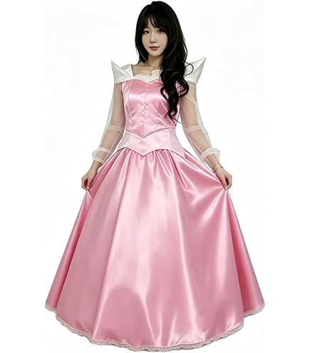 Amazon.co.jp: オーロラ姫ドレスDX 大人用 L(12-14) オフショルダー