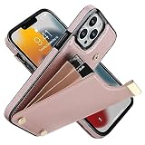 【ＤＢＷＹＰＹ】for iPhone 14 アイホン14 ケース 背面 手帳型 カード収納 RFIDブロッキング いPhone14 カバー 財布型 カメラ保護 アイフォン14 あいふぉん14 スマホケース 防水 耐摩擦 耐衝撃 高級PUレザー 滑り止め 衝撃吸収 全面保護 カード入れ付 マグネット開閉 あいほん14 携帯カバー 可愛い おしゃれ 韓国 人気 かわいい(ピンク,iPhone14)