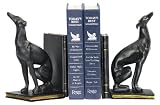 Sterling Home 4-83032 Pair of Bookends, Black Greyhounds, 9-Inch Tall