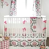 New Arrivals Ragamuffin Pink 3 Piece Crib Bedding Set, Grey by New Arrivals [並行輸入品]