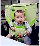 (ヘラサ)Herasa　ベビーチェアベルト　布製　コンパクトに収納　携帯便利 お子さまの安全を守る しっかりサポートで安心ベビーチェアベルト 6ヶ月から３歳まで (緑)