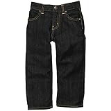 オシュコシュ　OshKosh　ストレート　ジーンズ　ユーズド加工　デニム　パンツ　男女兼用　男の子　女の子　オーバーオール　ジーパン (24M/2T, ダークウォッシュ)