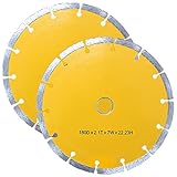 【2枚セット】ダイヤモンドカッター 180mm セグメント 乾式 コンクリート ブロック タイル レンガ 切断用 刃 ダイヤモンド カッター 替刃 替え刃 DC180