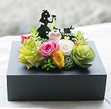 プリザーブドフラワー ギフト 不思議の国のアリス 切り絵風シルエットプリザ