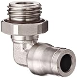 Legris 3699 06 13 Nickel-Plated Brass Push-to-Connect Fitting, 90 Degree Elbow, 6 mm Tube OD x 1/4 B