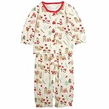 パジャマ ベビー 赤ちゃん 女の子 腹巻付き 丸首 前開き 長袖 パジャマ 寝巻き ホワイト-(WH) 90cm