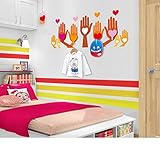 プライマリ色保育園ウォールアートデカールステッカー子供部屋インテリアアートPeel & Stick DIYビニールステッカー IM086-A