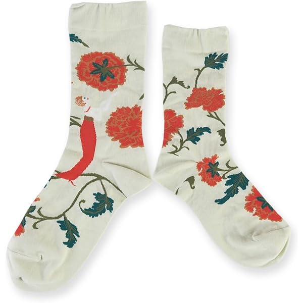 andè　アンデ　ソックス　23～25cm  日本製　トリトハナ　イエロー　鳥 andèアンデソックス23～25cm 日本製トリトハナグレー鳥